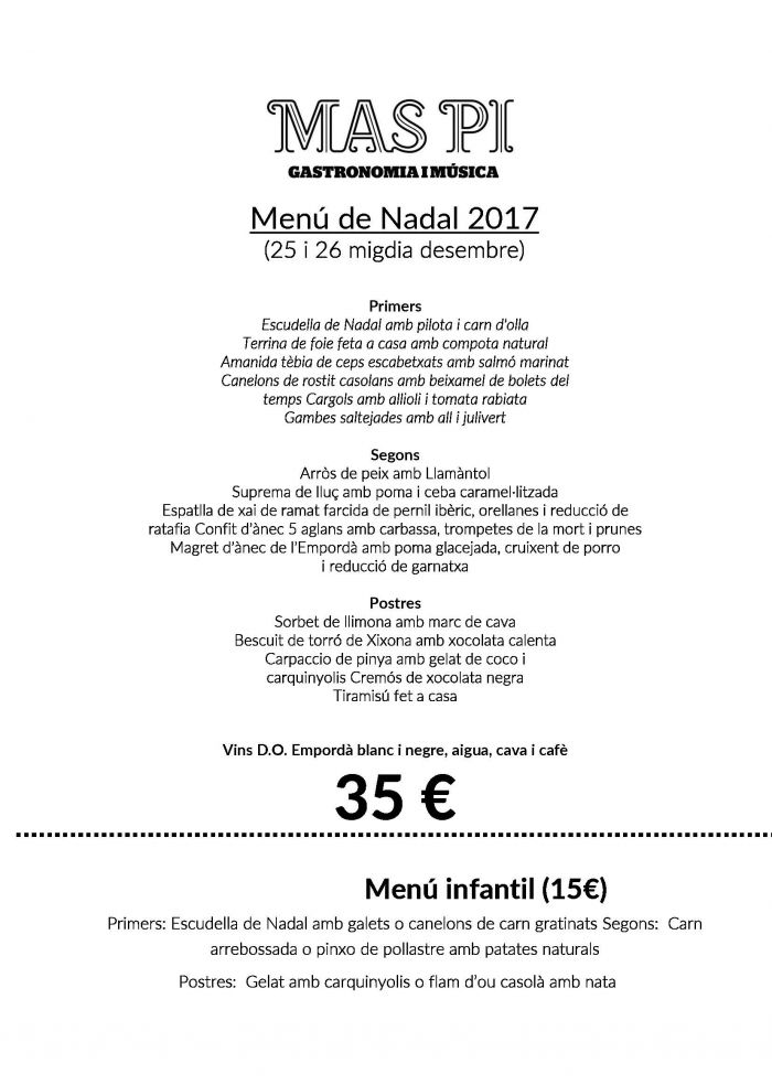 Restaurant — Mas Pi